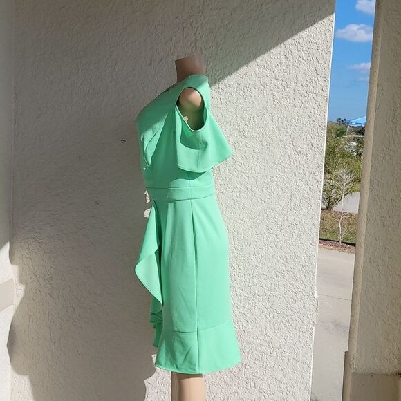 BRAND NEW LONDON TIMES  COLD SHOULDER FLOUNCE  GUEST DATE NIGHT OCCASION DRESS - Picture 11 of 12